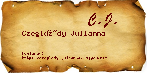 Czeglédy Julianna névjegykártya